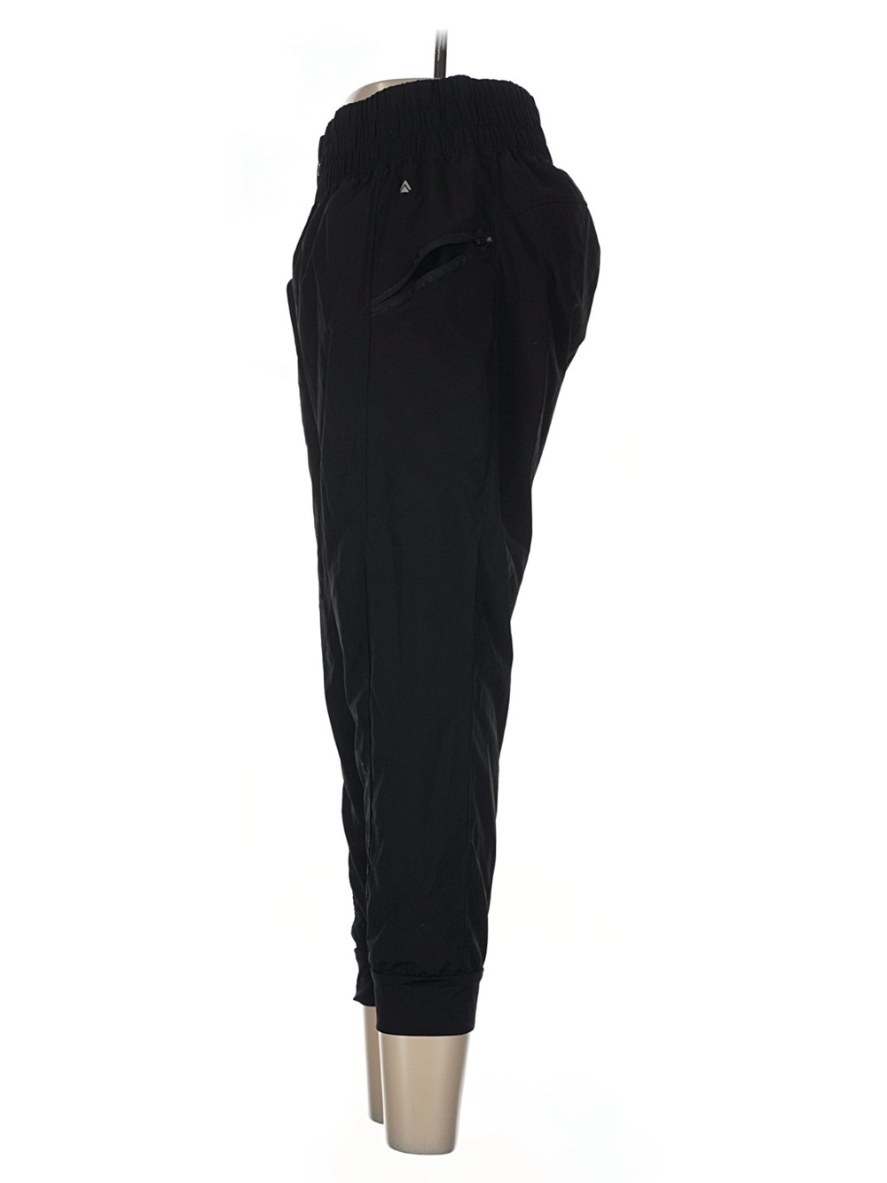 California Waves Black High-Waist Elastic Jogger Pants - Picture 3 of 4
